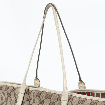 Gucci GG Canvas New Britt Leather Tote Bag Shoulder Hand A4 169945 Women's EUE