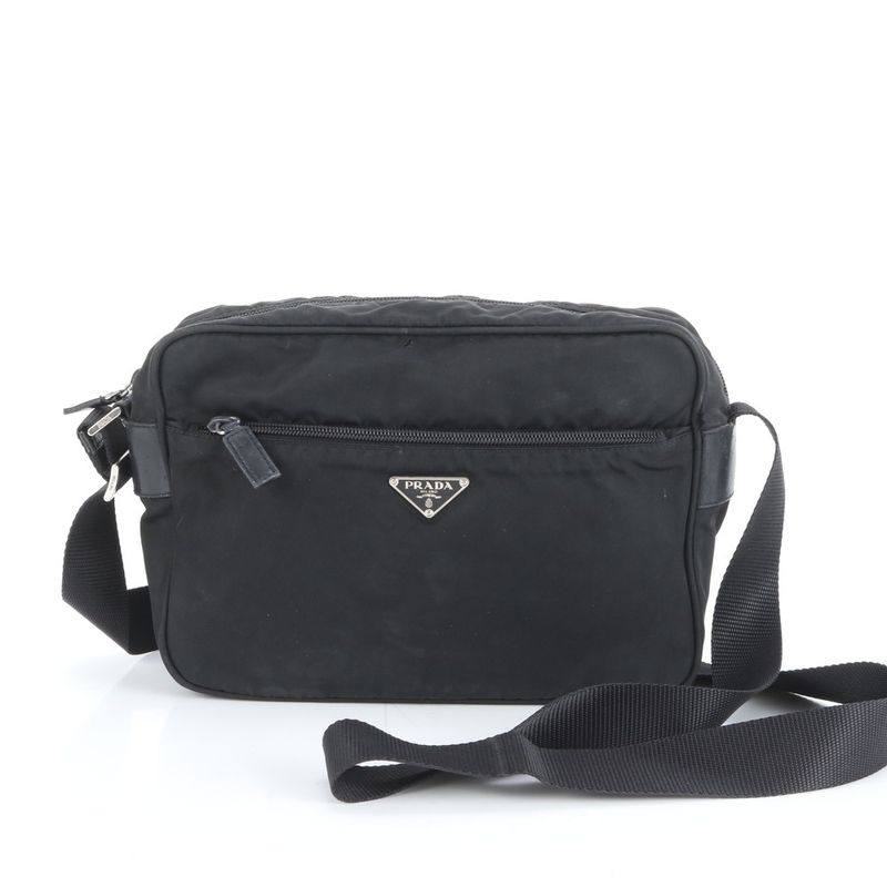 Prada Tessuto Nylon Triangle Logo Shoulder Bag Crossbody Messenger Business