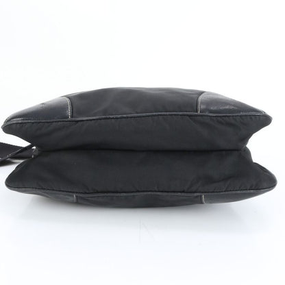 Prada Tessuto Nylon Triangle Logo Leather Shoulder Bag Crossbody Messenger