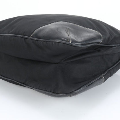 Prada Tessuto Nylon Triangle Logo Leather Shoulder Bag Crossbody Messenger