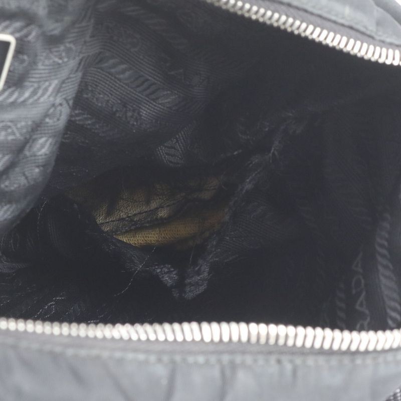 Prada Tessuto Nylon Triangle Logo Leather Shoulder Bag Crossbody Messenger