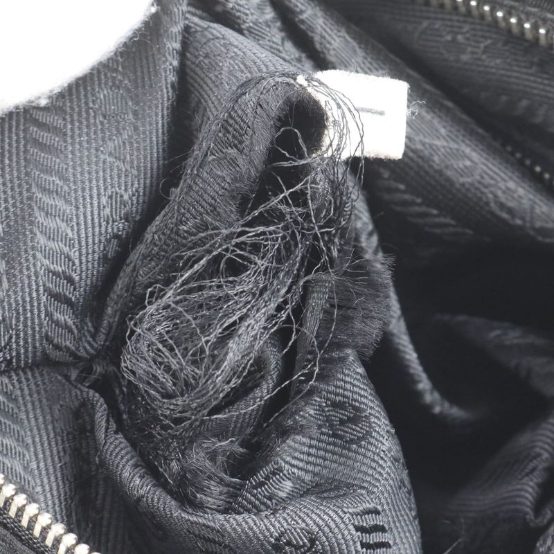 Prada Tessuto Nylon Triangle Logo Leather Shoulder Bag Crossbody Messenger