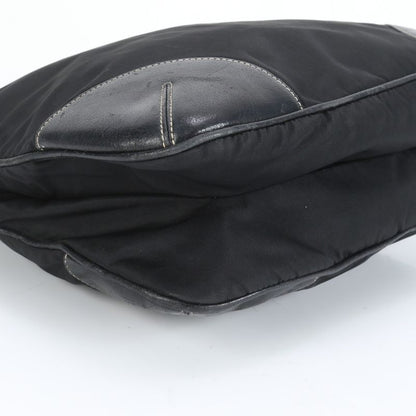 Prada Tessuto Nylon Triangle Logo Leather Shoulder Bag Crossbody Messenger