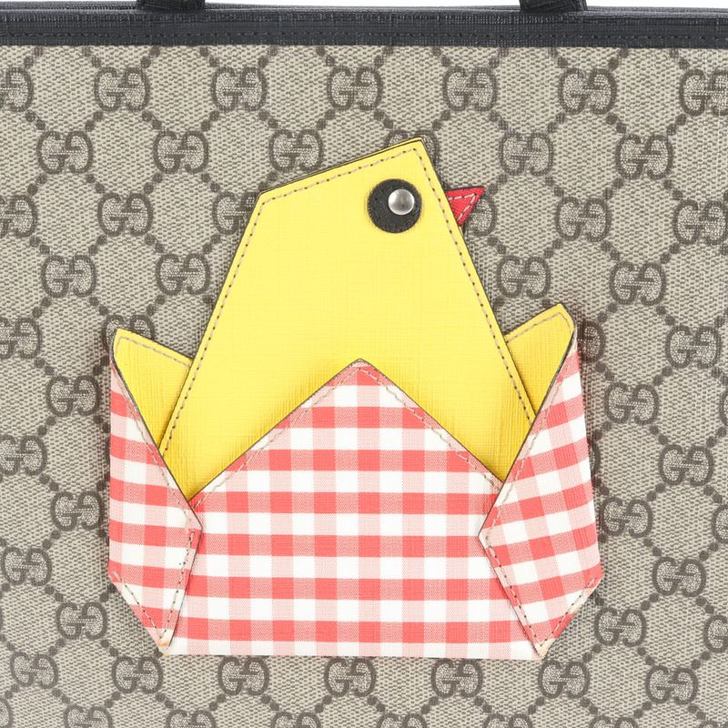 Gucci GG Supreme Chick Children's 606192 Leather Tote Bag Shoulder Hand Women's