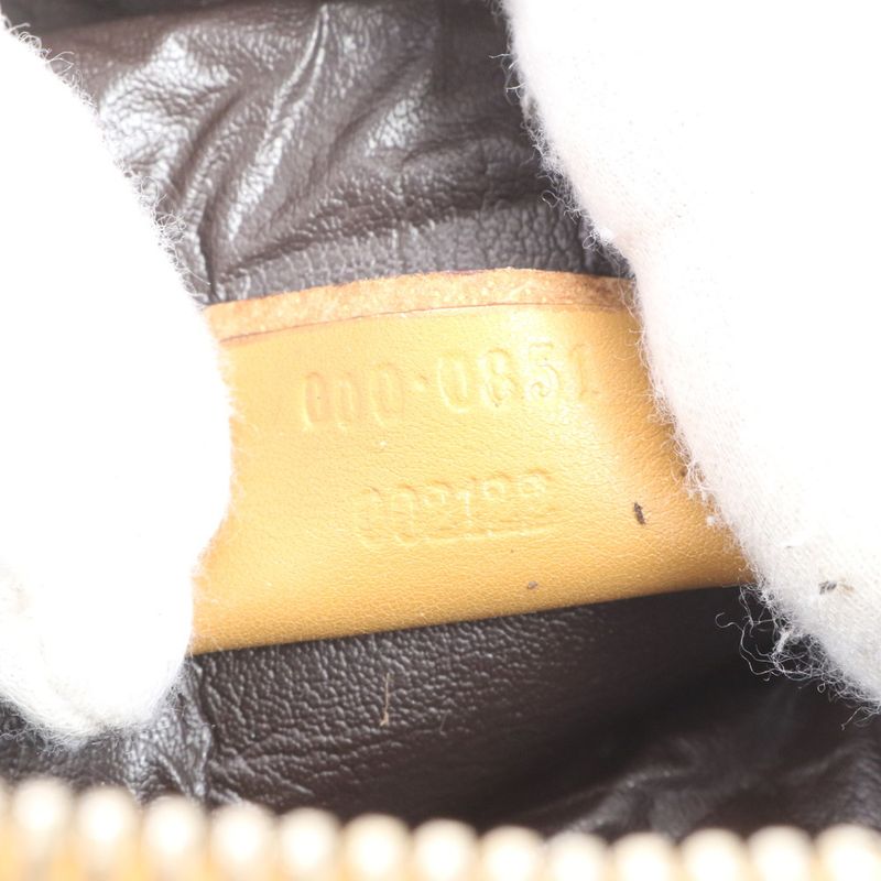 Gucci GG Canvas Leather Mini Boston Handbag Tote 000-0851 Brown Women ERE Cx10-1