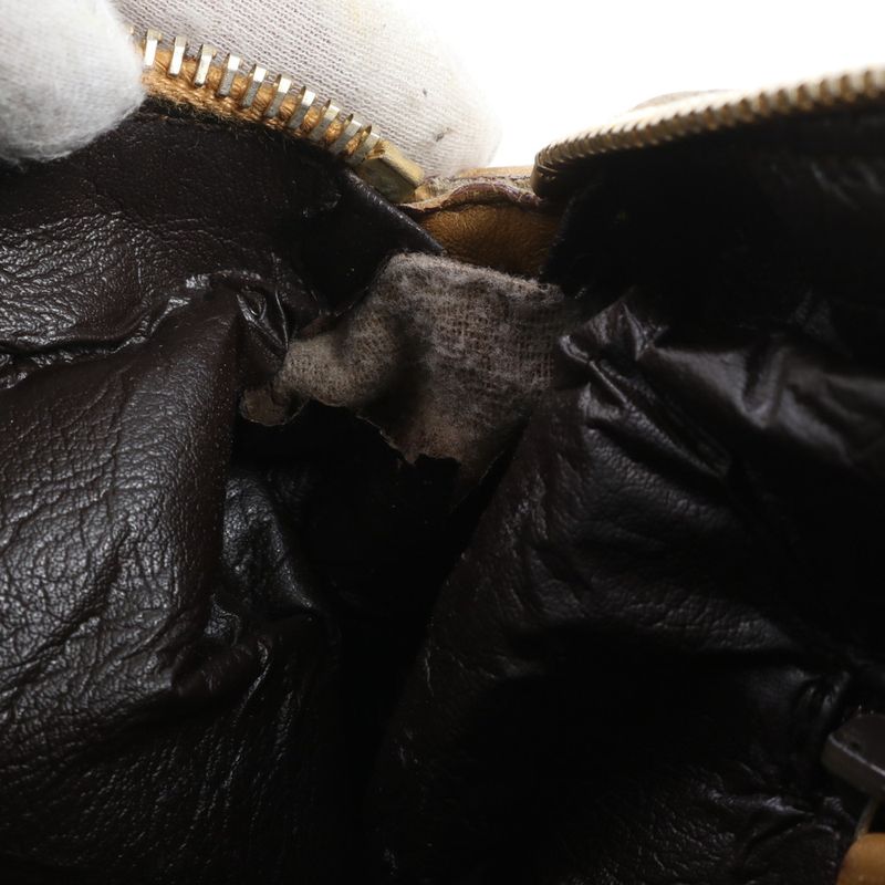 Gucci GG Canvas Leather Mini Boston Handbag Tote 000-0851 Brown Women ERE Cx10-1