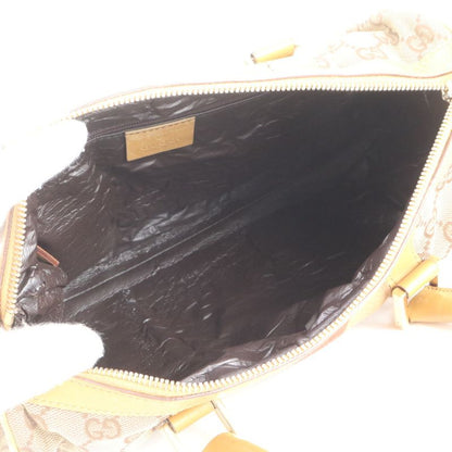 Gucci GG Canvas Leather Mini Boston Handbag Tote 000-0851 Brown Women ERE Cx10-1