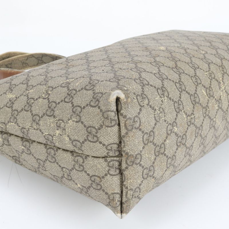 Gucci GG Supreme Sherry Line Leather Tote Bag Shoulder Business Commuter