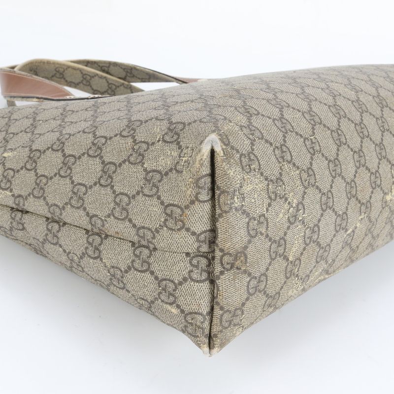 Gucci GG Supreme Sherry Line Leather Tote Bag Shoulder Business Commuter