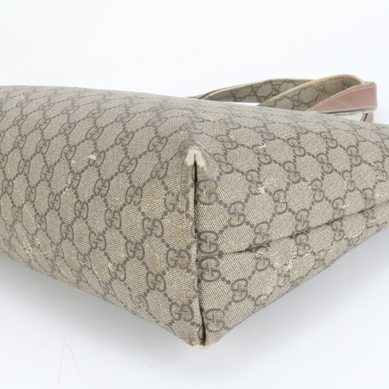 Gucci GG Supreme Sherry Line Leather Tote Bag Shoulder Business Commuter