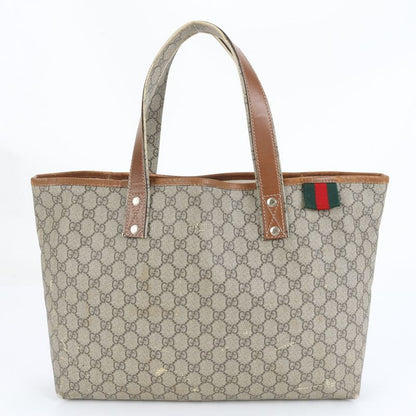 Gucci GG Supreme Sherry Line Leather Tote Bag Shoulder Business Commuter