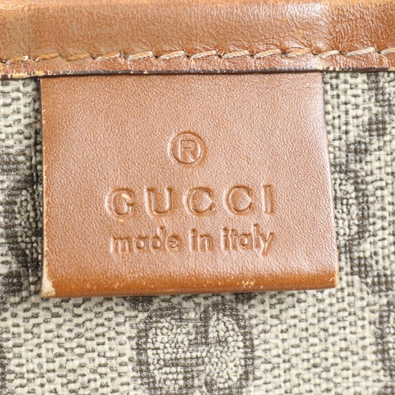 Gucci GG Supreme Sherry Line Leather Tote Bag Shoulder Business Commuter