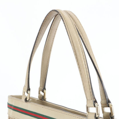 Gucci GG Canvas Sherry Line Ribbon Mayfair Leather Tote Bag Shoulder 257061