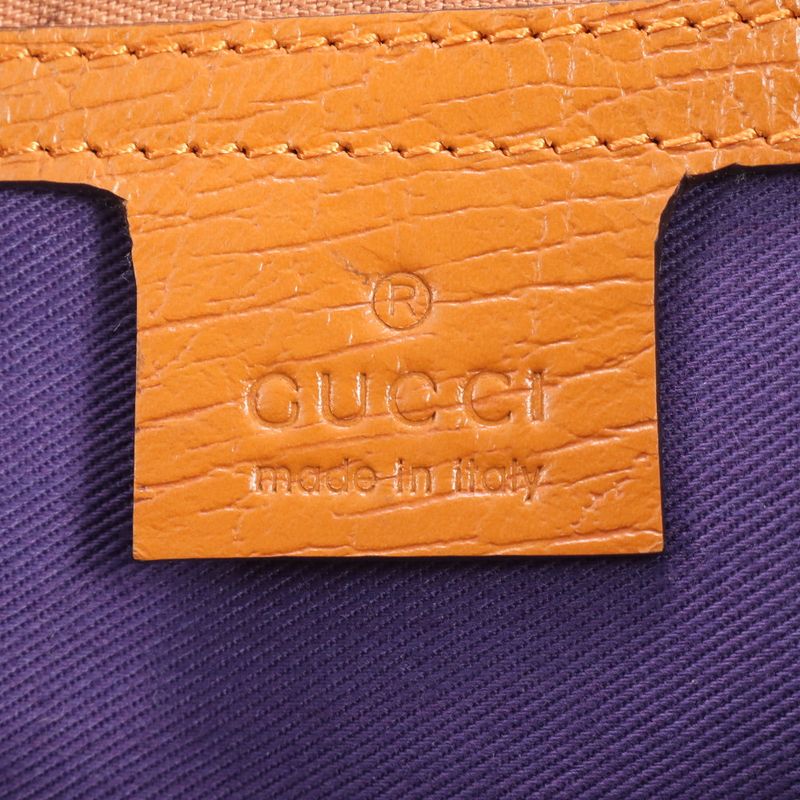 Gucci GG Canvas With Charm 137396 Leather Tote Bag Shoulder Hand Brown Women's