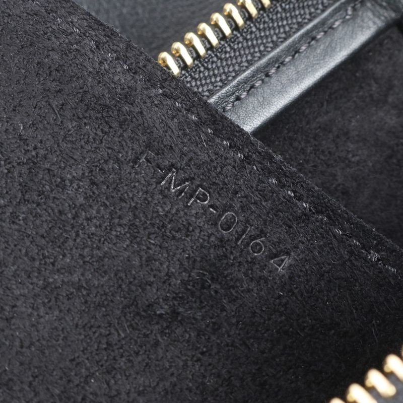 Celine Small Belt Bag Leather Hand Tote Bicolor Black A4 Genuine Leather Women