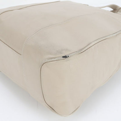 Loewe Anagram Leather Tote Bag Mini Boston Shoulder Hand Beige Silver Hardware