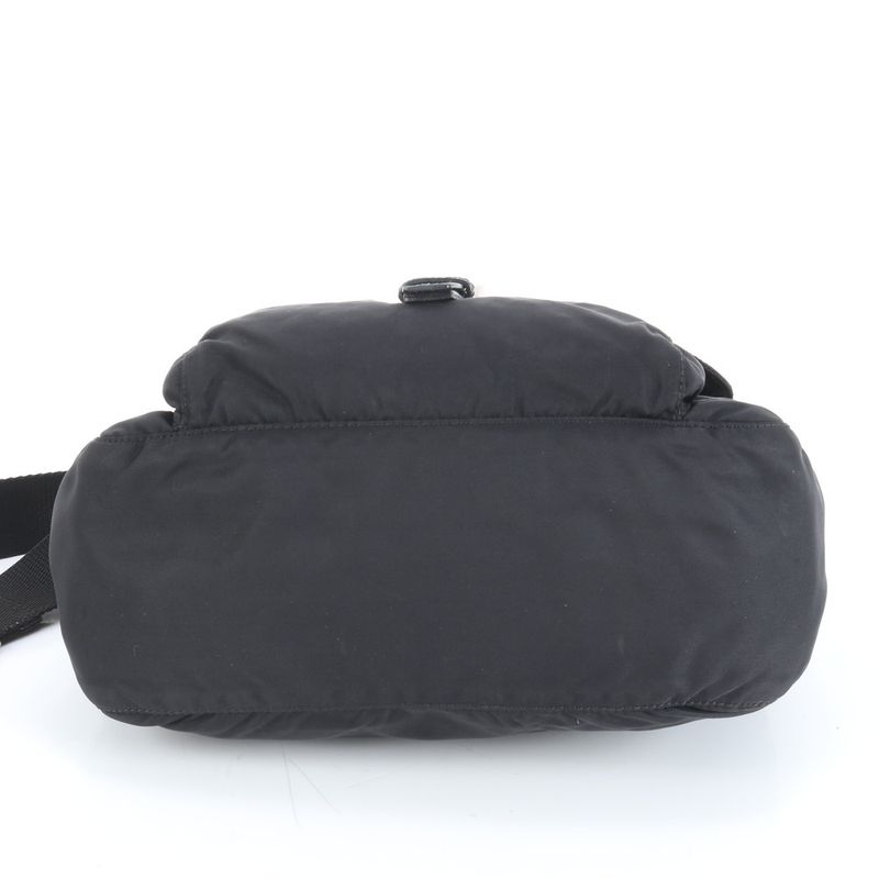 Prada Tessuto Nylon Triangle Logo Leather Shoulder Bag Crossbody Messenger