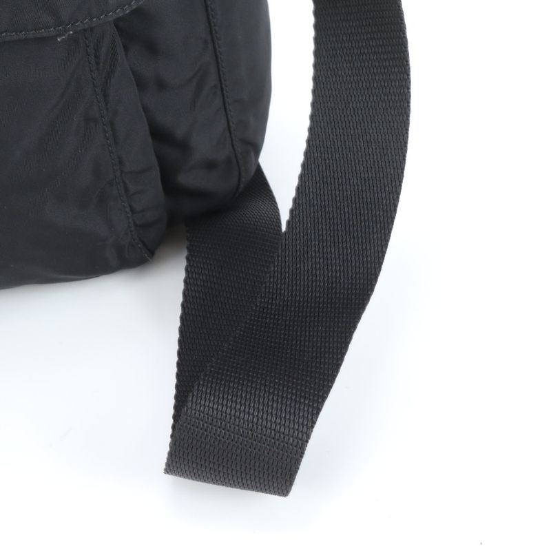 Prada Tessuto Nylon Triangle Logo Leather Shoulder Bag Crossbody Messenger
