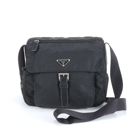 Prada Tessuto Nylon Triangle Logo Leather Shoulder Bag Crossbody Messenger Men
