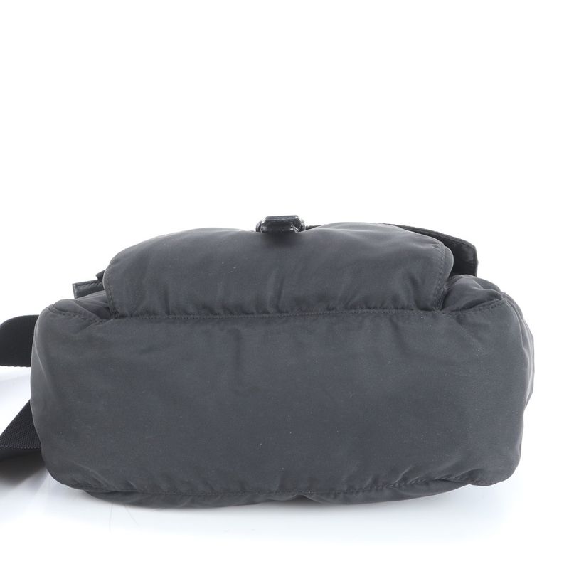 Prada Tessuto Nylon Triangle Logo Leather Shoulder Bag Crossbody Messenger Men