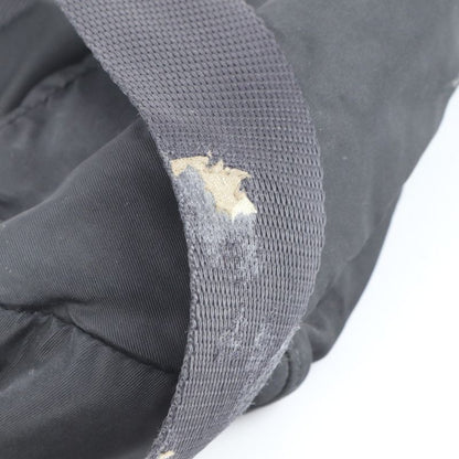 Prada Tessuto Nylon Triangle Logo Leather Backpack Sac Backpack Black Women ERE