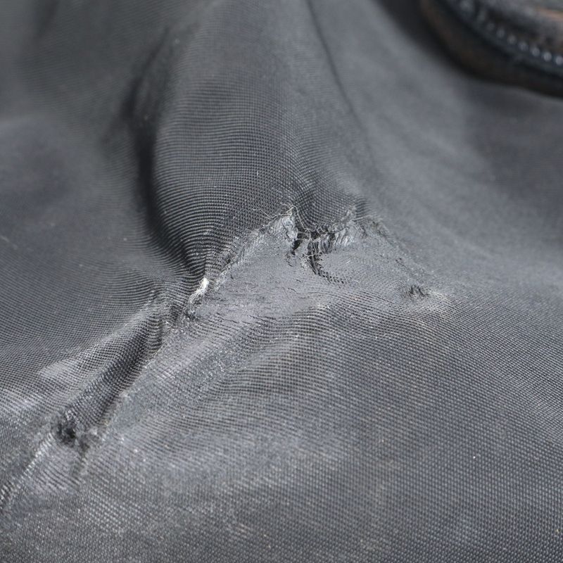 Prada Tessuto Nylon Triangle Logo Leather Backpack Sac Backpack Black Women ERE