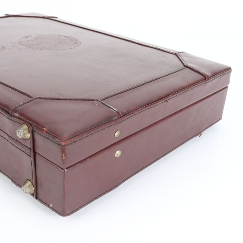 Cartier Must Line Leather Attache Case Hard Case Document Bag Business Briefcase