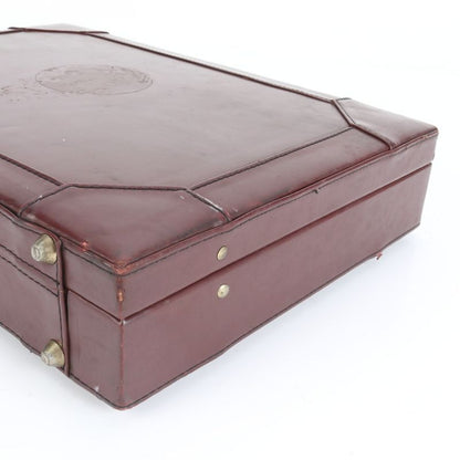Cartier Must Line Leather Attache Case Hard Case Document Bag Business Briefcase