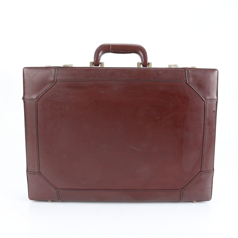 Cartier Must Line Leather Attache Case Hard Case Document Bag Business Briefcase