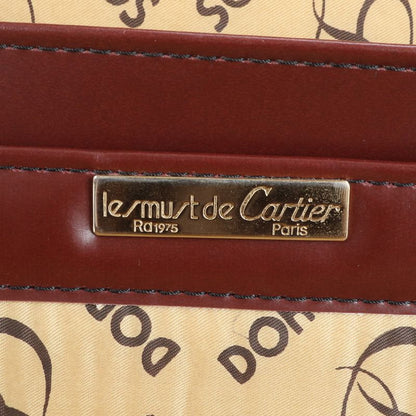 Cartier Must Line Leather Attache Case Hard Case Document Bag Business Briefcase