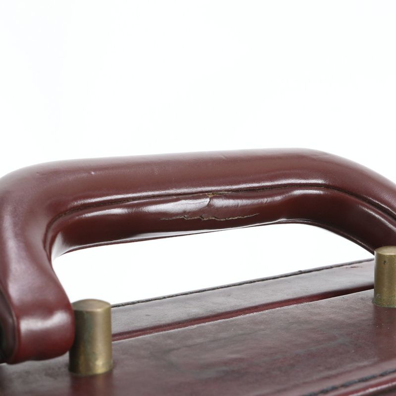 Cartier Must Line Leather Attache Case Hard Case Document Bag Business Briefcase