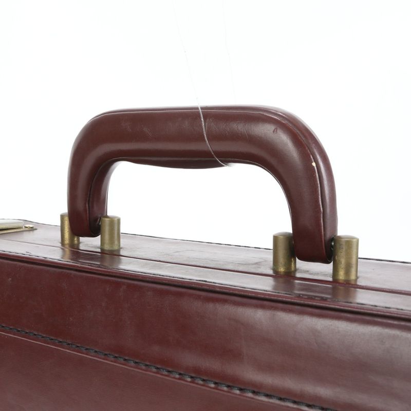 Cartier Must Line Leather Attache Case Hard Case Document Bag Business Briefcase