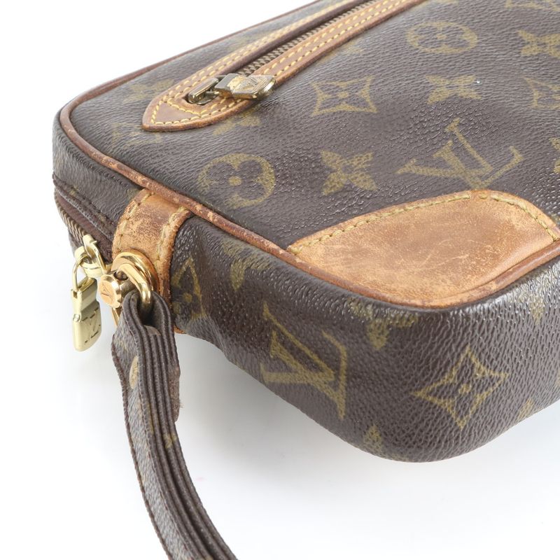 No Solid Louis Vuitton Monogram Marly Dragonne GM M51825 Leather Second Bag