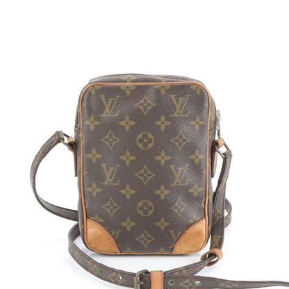 Louis Vuitton Monogram Danube M45266 Leather Shoulder Bag Crossbody Brown Women