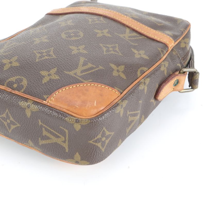 Louis Vuitton Monogram Danube M45266 Leather Shoulder Bag Crossbody Brown Women
