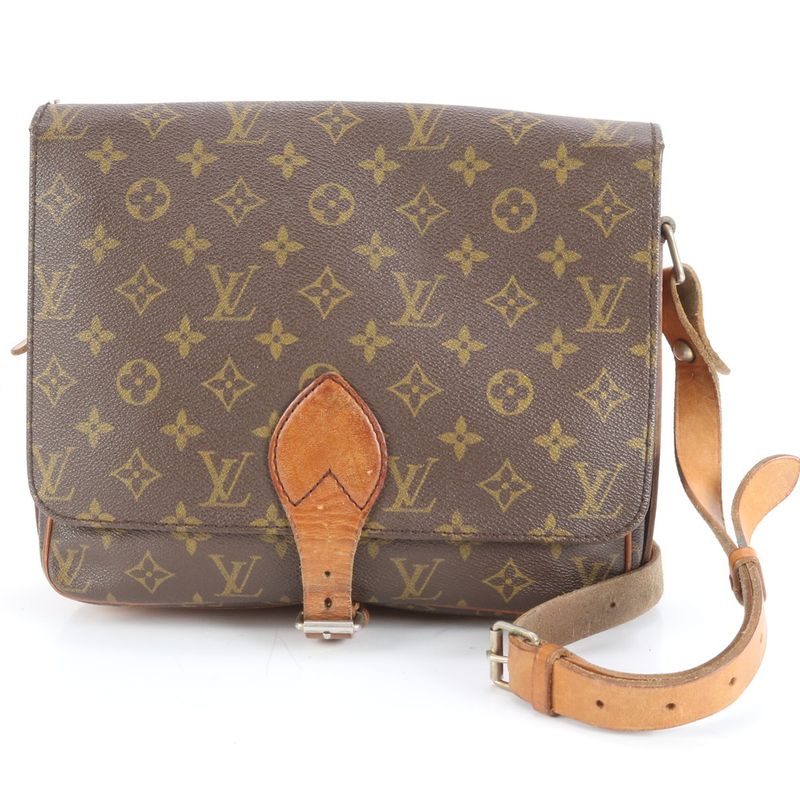 Louis Vuitton Monogram Cartesiere GM M51252 Leather Shoulder Bag Crossbody