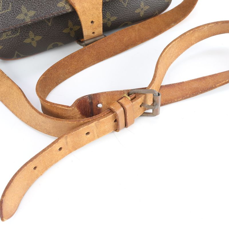 Louis Vuitton Monogram Cartesiere MM M51253 Leather Shoulder Bag Crossbody