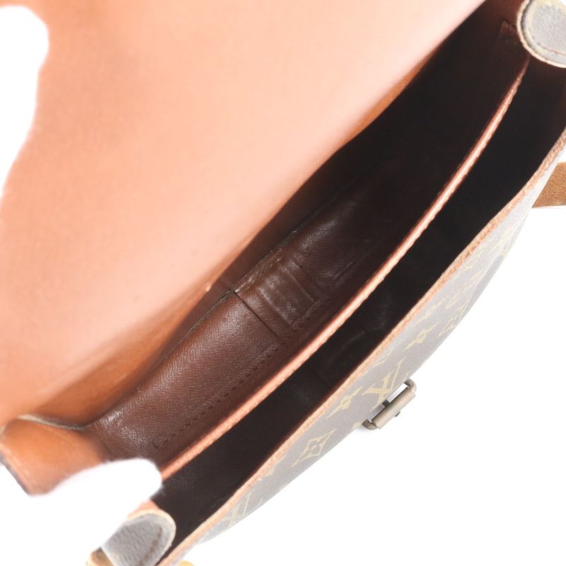 Louis Vuitton Monogram Cartesiere MM M51253 Leather Shoulder Bag Crossbody