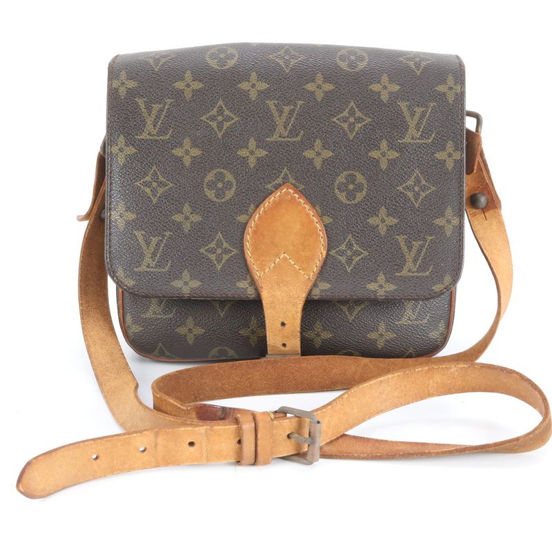 Louis Vuitton Monogram Cartesiere MM M51253 Leather Shoulder Bag Crossbody