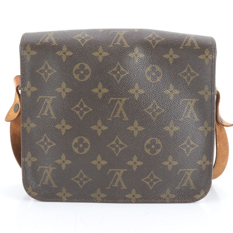 Louis Vuitton Monogram Cartesiere MM M51253 Leather Shoulder Bag Crossbody