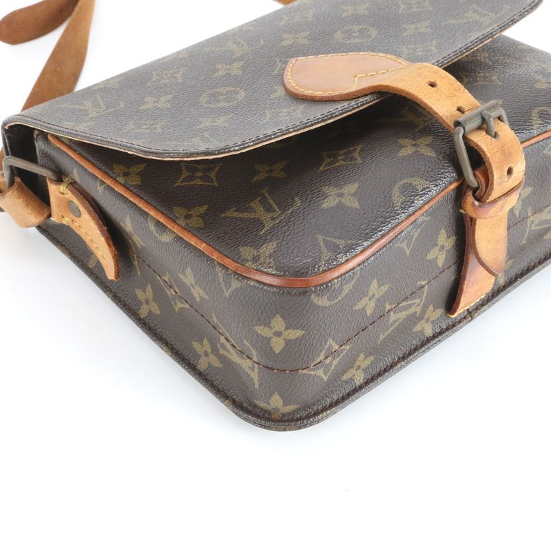 Louis Vuitton Monogram Cartesiere MM M51253 Leather Shoulder Bag Crossbody