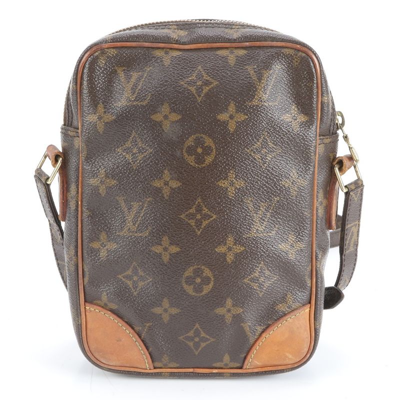 Louis Vuitton Monogram Danube M45266 Leather Shoulder Bag Crossbody Brown Tote