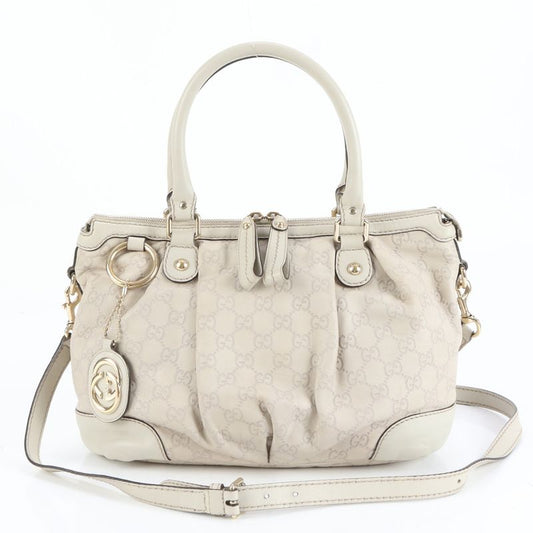 Guccissima Sookie Leather 2WAY Tote Bag Crossbody Shoulder 247902 Gold Hardware