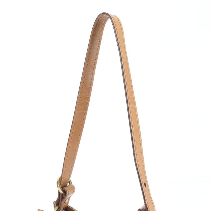 Gucci GG Canvas Leather Shoulder Bag Shoulder Tote Hand Brown 110292 Gold