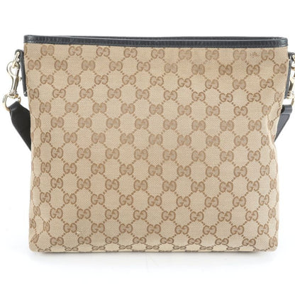 Gucci GG Canvas Sherry Line Leather Shoulder Bag Crossbody Messenger Business