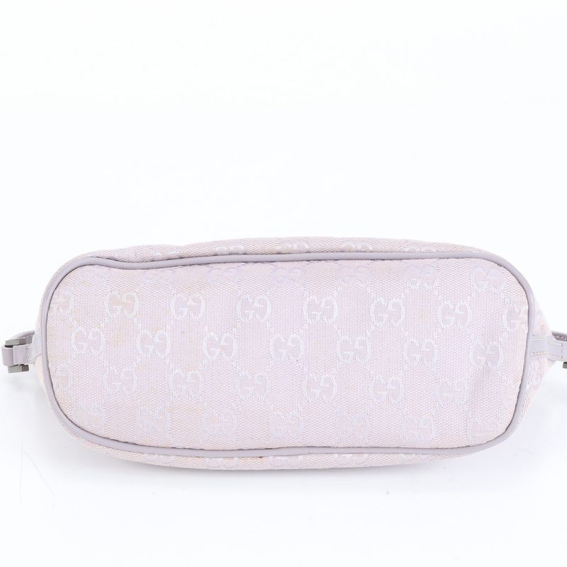 Gucci GG Canvas Leather Shoulder Bag Shoulder Accessory Pouch Tote Hand 07198