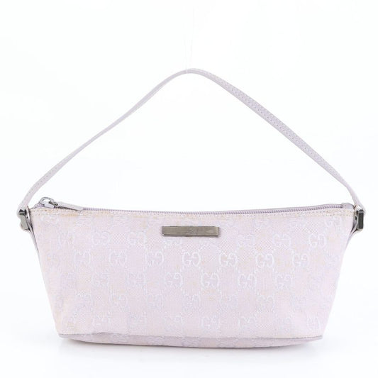 Gucci GG Canvas Leather Shoulder Bag Shoulder Accessory Pouch Tote Hand 07198