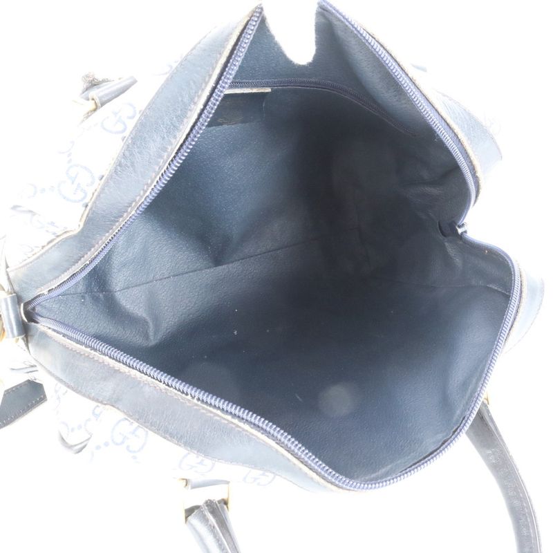 Vintage Old Gucci GG Supreme Leather 2WAY Handbag Mini Boston Shoulder Women