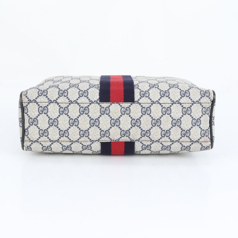 Vintage Old Gucci GG Supreme Leather 2WAY Handbag Mini Boston Shoulder Women