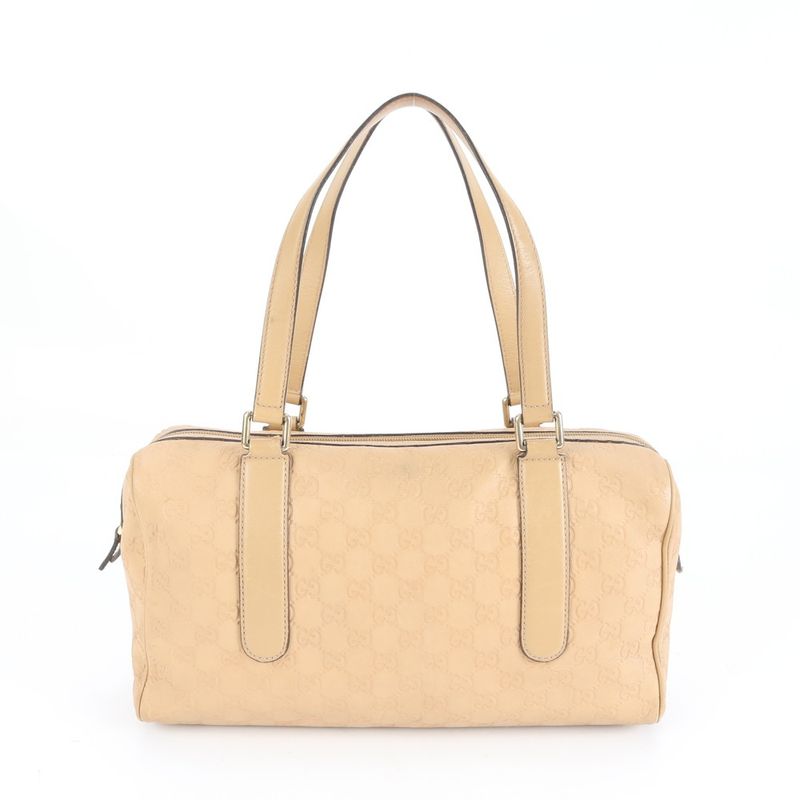 Guccissima Leather Tote Bag Shoulder Hand Mini Boston 257288 Beige Women's ERE